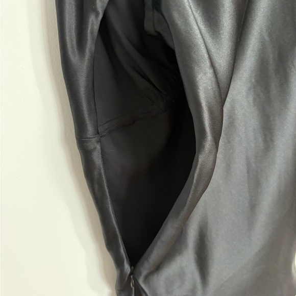 Mossimo 100% Silk Black Tank Top XL Babydoll Early 2000s 90s Y2K Grunge Satin - Picture 3 of 8